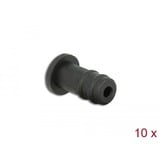 DeLOCK Couvercle anti-poussière pour jack stéréo 3,5 mm, Capuchon protecteur Noir, 10 pièces