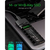 ICY BOX Spade Case 1806 M.2 NVMe, Boîtier disque dur Noir