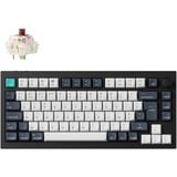 Keychron Q1 Max-M3Z QMK RGB clavier mécanique Noir, Layout BE (AZERTY), Gateron Jupiter Brown, 75 %, Hot-swappable, Bluetooth, 2.4GHz