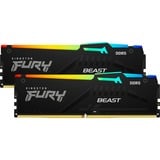 Kingston FURY Beast RGB 32 Go DDR5-6000 (2x 16 Go) mémoire vive Noir, KF560C36BBE2AK2-32, XMP 3.0