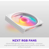NZXT F140 RGB ventilateur de boîtier Blanc, 140 x 140 x 25 mm, PWM