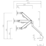 Neomounts Support de bureau pour moniteur FPMA-D750DWHITE2, Montage Blanc