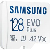 SAMSUNG EVO Plus 128 Go MicroSDXC UHS-I Classe 10, Carte mémoire Blanc, 128 Go, MicroSDXC, Classe 10, UHS-I, 130 Mo/s, 130 Mo/s