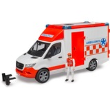 bruder Ambulance MB Sprinter avec chauffeur, Modèle réduit de voiture Rouge/Blanc