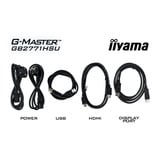 iiyama G-Master Red Eagle GB2771HSU-B1 27" Moniteur gaming Noir, 1x DisplayPort, 2x HDMI, 1x USB-C, 1x USB-A, 240 Hz
