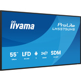 iiyama ProLite LH5575UHS-B2AG, Affichage public Noir (Mat), 3x HDMI | 1x DisplayPort | LAN | WiFi | 24/7