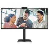 AOC CU34E4CW 34" Moniteur UltraWide incurvé Noir, 1x DisplayPort, 2x HDMI, 2x USB-C, 4x USB-A, 1x RJ-45, 120 Hz