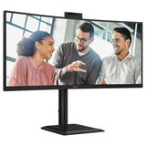 AOC CU34E4CW 34" Moniteur UltraWide incurvé  Noir, HDMI, DisplayPort, Audio, LAN, USB-C, Webcam