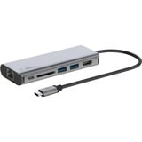 Belkin Adaptateur USB-C 6-en-1 multiport CONNECT, Station d'accueil Argent