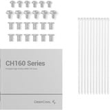 DeepCool CH160 mini tower, boîtier pc Blanc | 2x USB-A | 1x USB-C | Verre Trempé