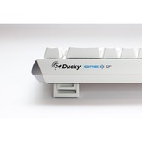 Ducky One 3 SF White, clavier gaming Blanc/Argent, Layout BE, Cherry MX Red Silent, LED RGB, 65%, ABS