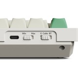 Keychron Q6 Max-P4Z QMK RGB clavier mécanique Blanc, Layout BE (AZERTY), Gateron Jupiter Banana, 100%, Hot-swappable, Bluetooth, 2.4GHz