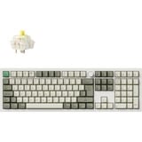 Keychron Q6 Max-P4 QMK, clavier Blanc, Layout BE, Gateron Jupiter Banana, RGB led, Hot-swappable, Bluetooth, 2.4GHz