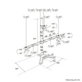 Neomounts DS45-600BL2-1 Support de moniteur pour trois écrans 10-32" Noir