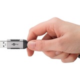 goobay Adaptateur réseau USB-A 3.2 Gen1 vers RJ-45, Carte réseau Noir/Argent, 5 mètres