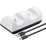 goobay PS5 Controller Dual Charging Station, Station de recharge Blanc/Noir