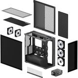 ARCTIC  boîtier midi tower Noir | 2x USB-A | 1x USB-C | RGB | Verre Trempé