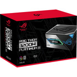 ASUS ROG -THOR-1200P3-GAMING unité d'alimentation d'énergie 20+4 pin ATX ATX Noir alimentation modulaire 1200 watt Noir, 1x 12V-2x6, 4x PCIe, 1200 W, 100 - 240 V, Actif, 125 W, 1200 W, 125 W
