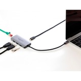 DeLOCK Hub USB 3.2 Gen 1 avec 4 ports, Gb-LAN et station d'accueil PD Gris