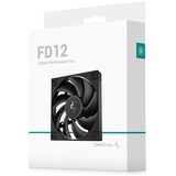 DeepCool FD12, Ventilateur de boîtier Noir, Connecteur de ventilateur PWM à 4 broches