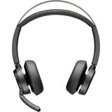 HP Poly Voyager Focus 2 USB-A - Teams Certified casque on-ear Noir, Support de charge inclus