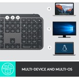 Logitech MX Keys Advanced, clavier Noir, Layout États-Unis, Bluetooth