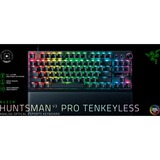 Razer Huntsman V3 Pro TKL RGB clavier gaming mécanique Noir, Layout US (QWERTY), Razer Analog Optical Gen 2, 80% (TKL), Double-shot PBT