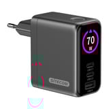 Sitecom Chargeur mural GaN 70 W avec écran LED couleur Noir