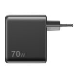 Sitecom Chargeur mural GaN 70 W avec écran LED couleur Noir