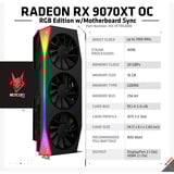 XFX Radeon RX 9070 XT Quicksilver, Carte graphique Noir, RDNA4, GDDR6, 3x DisplayPort, 1x HDMI 2.1