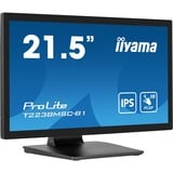 iiyama ProLite T2238MSC-B1 21.5" Moniteur tactile Noir (Mat), 1x DisplayPort, 1x HDMI, 2x USB-A