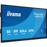 iiyama ProLite TE8613A-B1AG, Affichage public Noir, Touch, HDMI, DisplayPort, Audio, LAN, WiFi 6, USB-C, Android 14