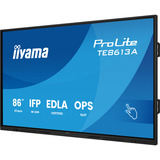 iiyama ProLite TE8613A-B1AG, Affichage public Noir, Touch, HDMI, DisplayPort, Audio, LAN, WiFi 6, USB-C, Android 14