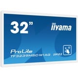 iiyama Prolite TF3239MSC-W1AG, Affichage public Blanc, 80 cm (31.5"), 1920 x 1080 pixels, Full HD, LED, 8 ms, Blanc