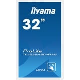 iiyama Prolite TF3239MSC-W1AG, Affichage public Blanc, 80 cm (31.5"), 1920 x 1080 pixels, Full HD, LED, 8 ms, Blanc