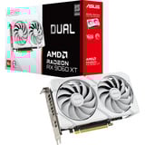ASUS Radeon RX 9060 XT DUAL White Edition 16Go, Carte graphique Blanc, RDNA4, GDDR6, 2x DisplayPort, 1x HDMI 2.1