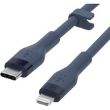 Belkin BOOSTCHARGE Câble Flex USB-C avec connecteur Lightning Bleu foncé, 1 m