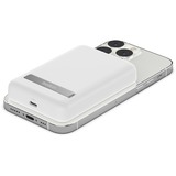 Belkin BoostCharge powerbank sans fil magnétique 5000mAh + support Blanc, 5.000 mAh