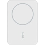 Belkin BoostCharge powerbank sans fil magnétique 5000mAh + support Blanc, 5.000 mAh