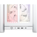 Corsair FRAME 4000X RS boîtier midi tower Blanc | 2x USB-A | 1x USB-C | RGB | Verre trempé