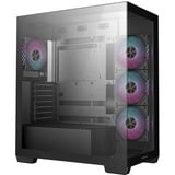 DeepCool  boîtier midi tower Noir | 2x USB-A | 1x USB-C | RGB | Verre Trempé