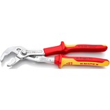 KNIPEX Cobra VDE Pince à pompe à eau High-tech 87 26 250, Clé à tuyau / Serre-tube Rouge/Jaune, Surfaces de préhension dentelées, charnière percée 