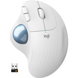 Logitech ERGO M575 Trackball Blanc/gris, Droitier, Trackball, RF sans fil + Bluetooth, 2000 DPI, Blanc