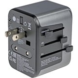 Verbatim Adaptateur universel de voyage UTA-03, Prise de voyage Noir/Argent, 2x USB-A, 3x USB-C