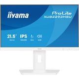 iiyama ProLite XUB2293HSU-W7 21.5" Moniteur  Blanc (mat), 100 Hz, HDMI, DisplayPort, audio, USB