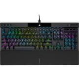 Corsair K70 RGB PRO, clavier gaming Noir, Layout États-Unis, Red Cherry MX RGB, LED RGB, PBT double-shot