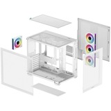 DeepCool  boîtier midi tower Blanc | 2x USB-A | 1x USB-C | RGB | Verre Trempé