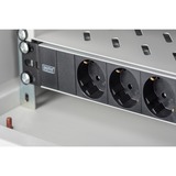 Digitus 1HE Bloc multiprises aluminium 3 prises 10" 1U Noir/en aluminium