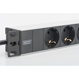 Digitus DN-95411, Multiprise Noir/en aluminium