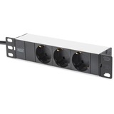 Digitus DN-95411 multiprise 2 m 3 sortie(s) CA Noir Noir/en aluminium, 2 m, 3 sortie(s) CA, Type F, Aluminium, Noir, 250 V